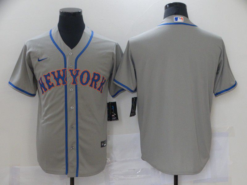 Cheap Men New York Mets Blank Grey Game 2021 Nike MLB Jerseys
